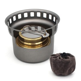 Titanium Alcohol Stove Spirit Burner Outdoor Wood Stove with Stands Brackets Camping Multi-Fuels Ultralight Backpacking (Furnace only) camping alcohol heater