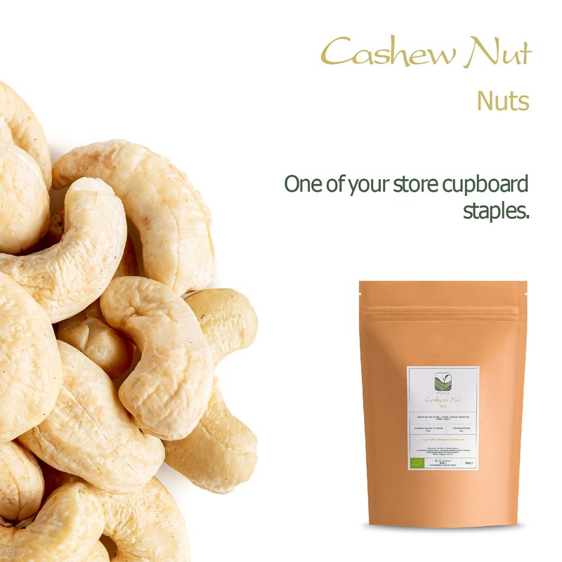 Whole Cashew Organic Nut - Unroasted and Unsalted - Organic