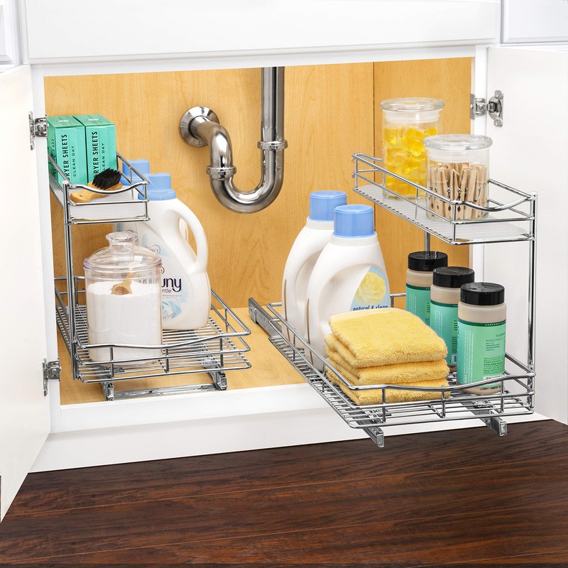 LYNK PROFESSIONAL® Pull Out Under Sink Kitchen Cabinet Organizer -