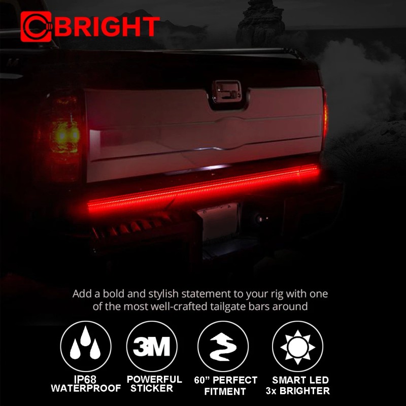 X-LIGHT 60" Dual ED Rear Brake Signal Reverse Truck Tailgate