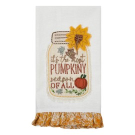 VHC Brands Pumpkiny Season - Paño de té de 19 x 28 pulgadas, toallas de cocina para otoño y Acción de Gracias