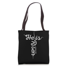 He Is Risen Matthew 28:6 Christian Easter Jesus He Is Risen Tote Bag