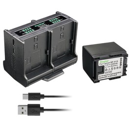 Kastar 1-Pack Battery and Quadruple Charger Compatible with Canon VIXIA HF G20 HFG20, VIXIA HF G30 HFG30, VIXIA HF M30 HFM30, VIXIA HF M31 HFM31, VIXIA HF M32 HFM32, VIXIA HF M36 HFM36 Camera