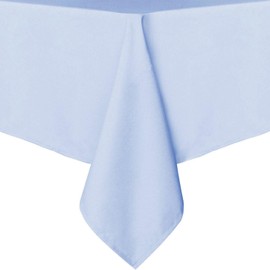 Dusty Blue Polyester Square Tablecloth Overlay - 54" (Pack of 1) - Elegant & Durable, Perfect for Parties, Weddings, & Home