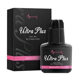 Beauty7 Lash Extension Glue 8ml Ultra Plus Eyelash Extension Glue DIY Lash Extensions Glue 3-4s Fast Dry DIY Lash Glue Individual Eyelash Glue Black Lashes Glue Suitable for Beginners Home Use 8ml