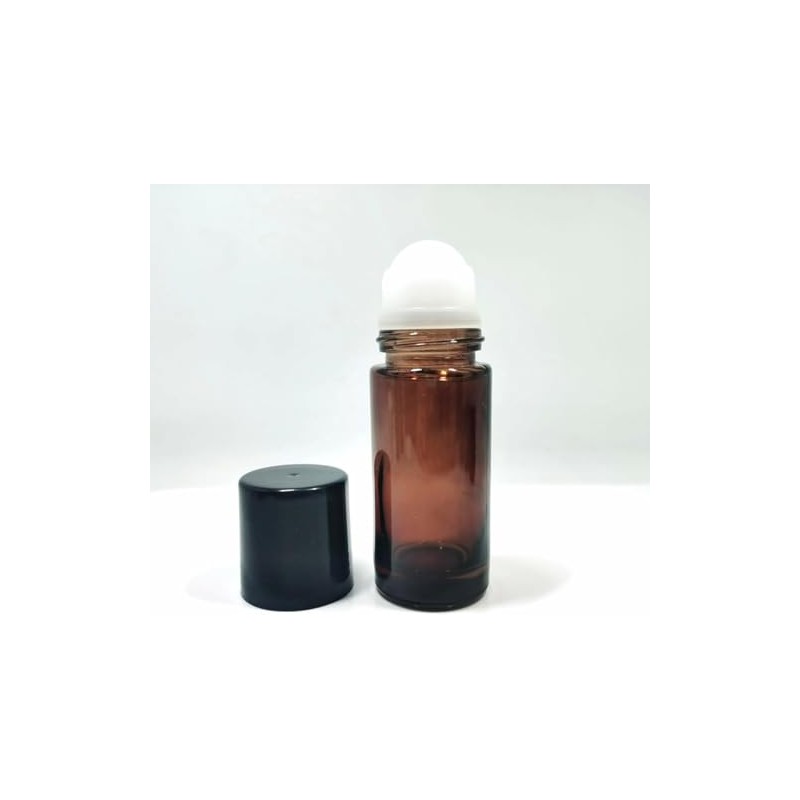 Zhuluck 2Pcs Brown Glass Essential Oil Roller Bottles - Refillable
