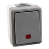 MC POWER SECURE Wet Room Orientation Switch IP44 Surface-Mounted Grey