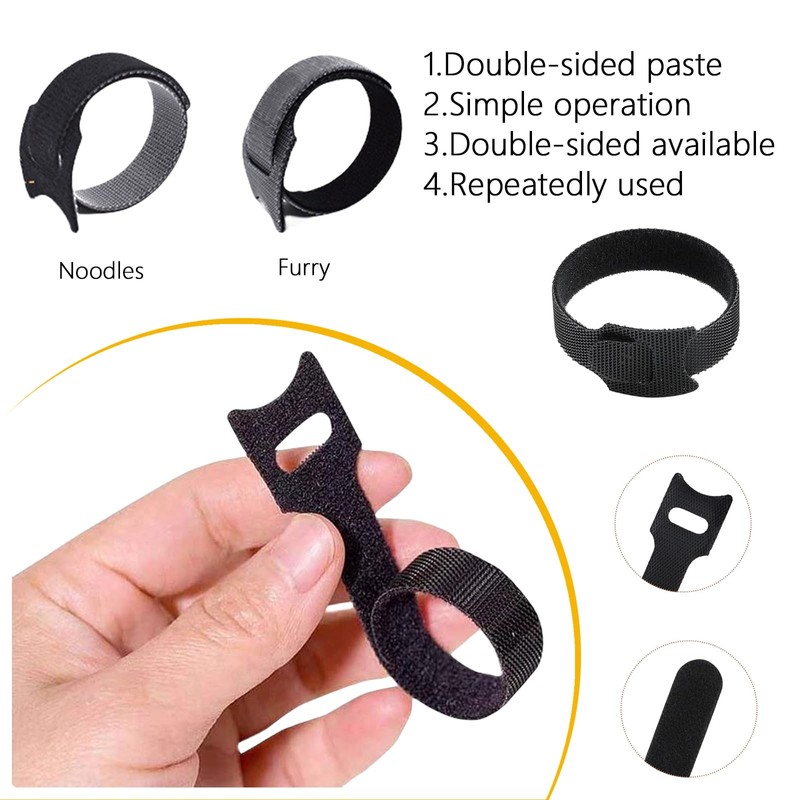 : GaoBangM 100 Pcs Reusable Cable Ties, Cable Ties, Fastening