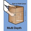 The Packaging Wholesalers 8 x 6 x 4 Multi-Depth 2-Inch