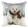 Evans Lichfield Snowy Polar Bear with Scarf Cushion Cover, Multi,