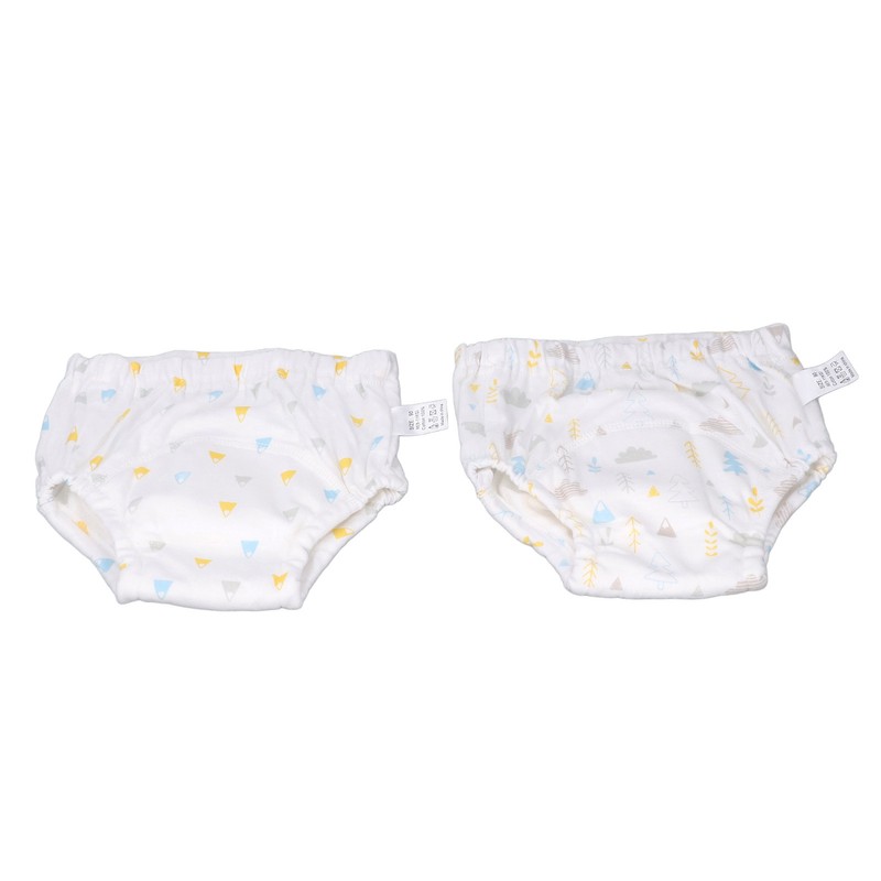 2PCS Toddler Training Pants Pure Cotton Reusable Baby Training Underwear
