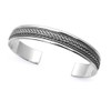 Treasure Bay Mens, Womens Solid 925 Sterling Silver Bangle Bracelet