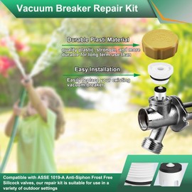 2 Pack Vacuum Breaker Repair Kit Replacement for VACVBKX1B, Outdoor Faucet Repair Kit, ASSE 1019-A Vacuum Breaker for Traditional Anti Siphon Frost Free Sillcock Valves Anti Siphon Valve Repair Kit