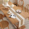 Figarge Macrame Table Runner, Beige Boho Table Runner with Tassels,