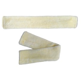 Majestic Ally Mink Fleece Girth/Cinch Cover, Soft Plush for Horse Riding Comfort, Breathable, Moisture-Wicking (Cream)