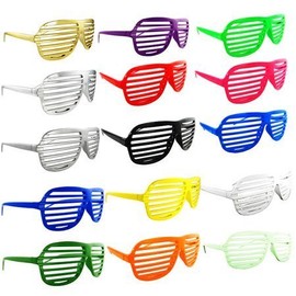 Hot Pink Fashion Shutter Shades Sunglasses Novelty Fun