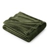 Bedsure Olive Green Fleece Blanket Throw Blanket - 300GSM Throw