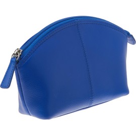 ili New York Genuine Leather Cosmetic Pouch – RFID Blocking, Leather Makeup Bag for Purse with Top Zip Closure & Interior Zip Pocket, Perfect as a Compact and Stylish Travel Cosmetic Bag