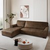 Pfrstuv Sectional Couch Covers, Leather Look Sofa Cover L Shape