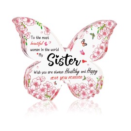 Sister Gifts Sister Birthday Gifts Heart Acrylic Plaque Big Sister Gifts for Little Girls Sister Gifts from Sister Birthday for Sister Presents for Sister Birthday Presents Graduation
