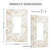 ybclf White Gold Marble Light Switch Cover 1 Gang Single