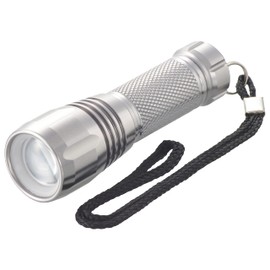 オーム電機 防水LEDズームライト SPARKLED ZOOM 130ルーメン 懐中電灯 ハンディライト アウトドア LHA-SP130Z-S 08-1334 OHM シルバー