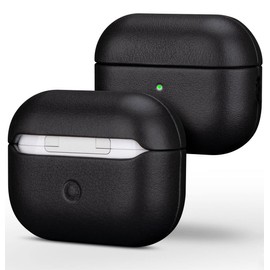 Haobobro [Nappa Series] Leder Hülle für AirPods Pro 2. Generation (2022) - Handgefertigt AirPods Pro 2 Ledercase - AirPods Pro 2 Leather Case - AirPods Pro 2 Schutzhülle Lederhülle - Schwarz