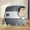 Wisfor Large Oval Oblong Hooded Cat Litter Box w/ Scoop