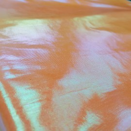 Hologram Solid Fabric by The Yard Shiny Fashion Crafts & Decoration 56" Wide Orange 1yard