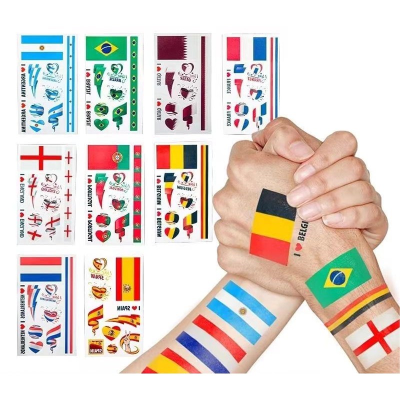 Aotusoa Pack of 30 Temporary Tattoos of Brazil Flag for