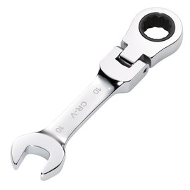 Draper 27965 HI-TORQ Metric Stubby Flexible Head Ratchet Combination Spanner, 10mm