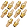 mxuteuk 10pcs Brass Pneumatic Muffler Filter Noise Silencer, Hex Sintered