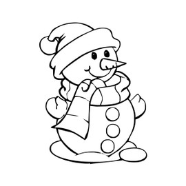 Newstamps Snowman 01 Wooden and Rubber Stamp for Card Making, Wooden Stamp, Christmas, Christmas Card, Winter, Scrapbook, Textile Stamp, Decoration, Children