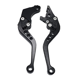 MACHSWON Motorcycle Brake Clutch Levers Short Adjustable CNC, Dirt Bike Clutch Brake Pivot Levers, Compatible with Honda GROM MSX125 CBR250R CBR300R, Black