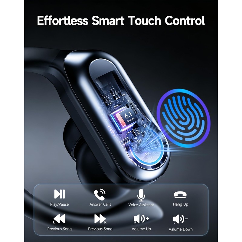 Acjohtin Wireless Earbuds, Bluetooth Headphones 6.1, 90H Playtime Ear Buds