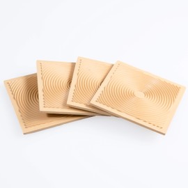 proventa® Non-Slip and Anti-Scratch Pads for Wooden Floors, Made in Germany, Beige, Pack of 4, Stackable