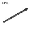 sourcing map 6pcs Concrete Masonry Drill Bits 14mm (9/16") Tungsten