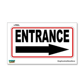 GRAPHICS & MORE Entrance Right Arrow - Business Store Sign - Window Wall Sticker