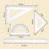 Thinp Set of 4 Rulers Set Geometry Set Plastic Math