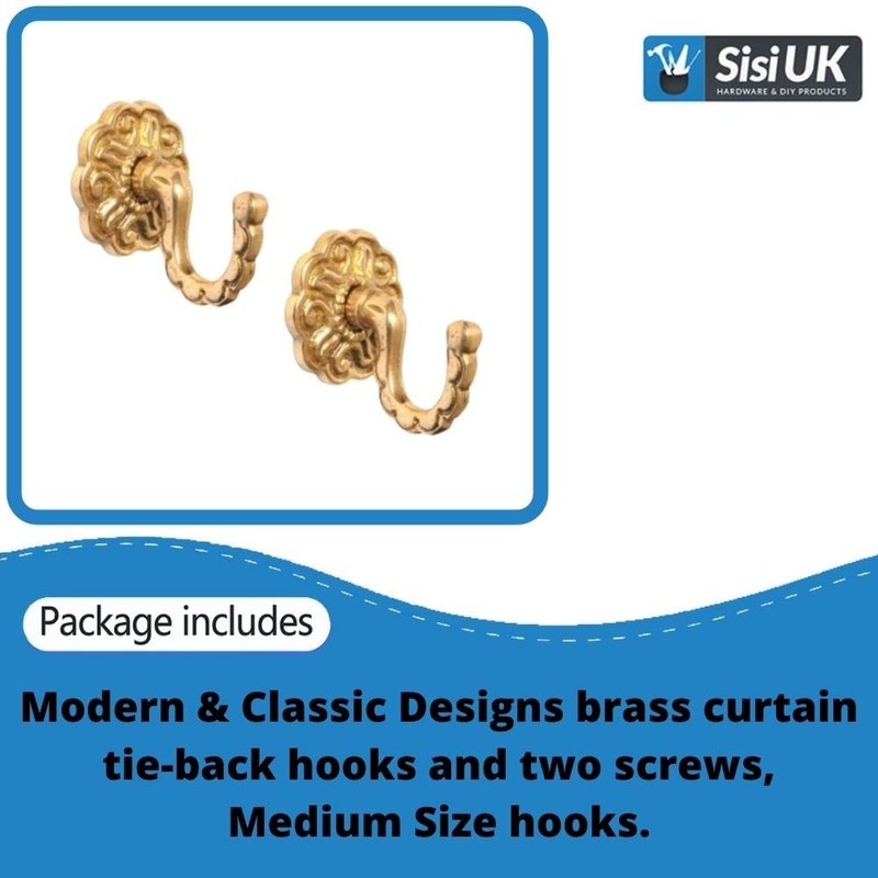 Modern & Classic Designs Screw In Tassel Hold Rosette Hook