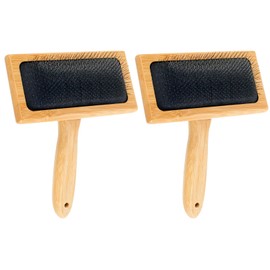 ZLHETWT Wool Carding Comb Wool Carding Brushes with Solid Wood Handle Multi Purpose Hand Wool Brushes Professional Needle Felting Brushes for Craft Felt Project Wool Coat Felt Rug Tassel Dog Hair