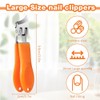 Pack of 2 Curved Nail Clippers, Angled Nail Clippers, Nail