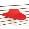 Slatwall Single Hat Display, Millinery Headwear Display Rack with Foam