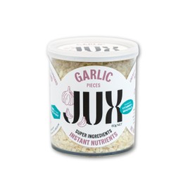 JUX Freeze-Dried Garlic | 100% Natural & Nutrient-Rich | Rehydrates Instantly for Cooking, Sauces & Garnishing | Long Shelf Life | Equals 600g of Fresh Garlic | No Additives, Vegan (60g)