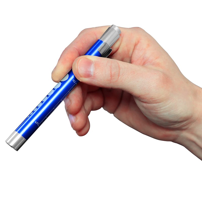 2pc Blue, RE-GEN Aluminium Re-Usable LED Doctors Nurses Pen Light