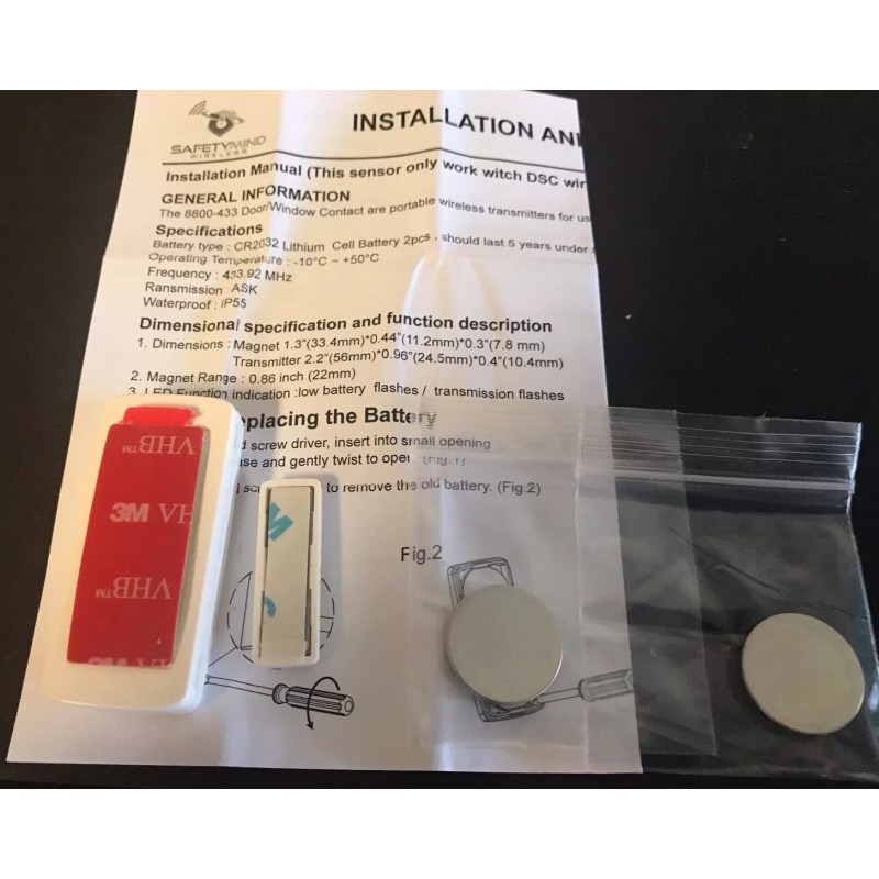 Safetymind Wireless Brand New Safetymind Wireless 8800-433 Wireless Sensor Compatibale