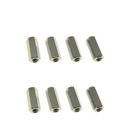 10-32 x 3/4" Hex Coupling Nut - Hex Rod Coupling Nut with Zinc Plate - Hex Coupling Nuts Threaded Rod Connector (8)