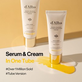d'alba Piedmont d'alba Piedmont White Truffle Double Moisture Cream, 2-in-1 Face Moisturizer, Vegan Skincare, Vegan Collegen, Skin Firming and Tightening, Dual Formula in ONE tube, Korean Skincare