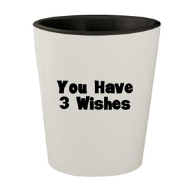 Molandra Products You Have 3 Wishes - White Outer & Black Inner Ceramic 1.5oz Shot Glass, NEWUS-C-07-24-05-004334-04-67-02-19