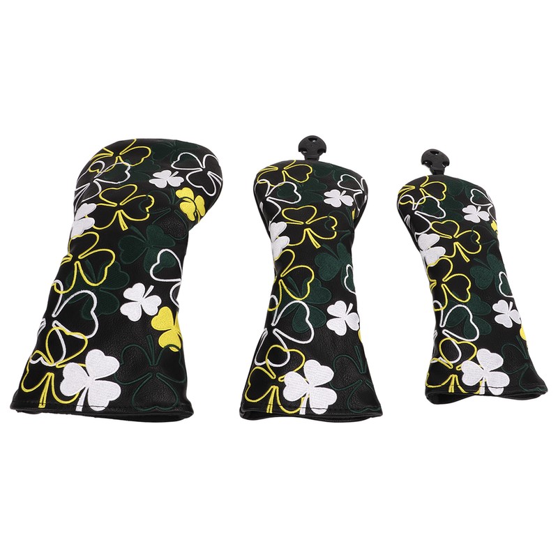 3PCS Golf Head Cover for Fairway Woods Driver Hybrids PU